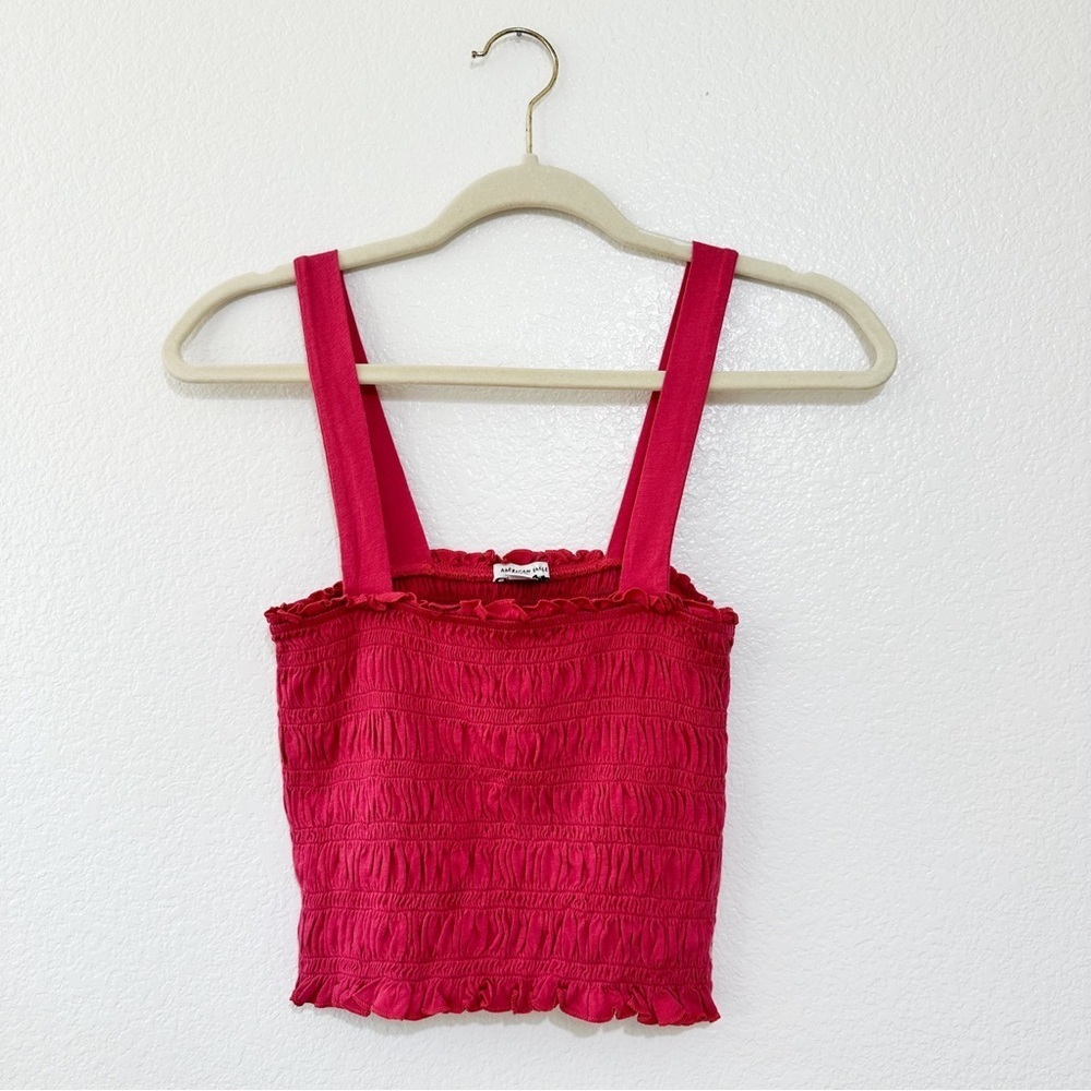 AE Smocked Cropped Tank Top S - Picture 4 of 6